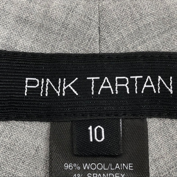 Pink Tartan Gray Wool Blend Capri Pants 10 - Picture 4 of 8